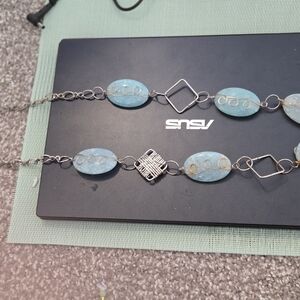 Elegant Silver and Blue Necklace